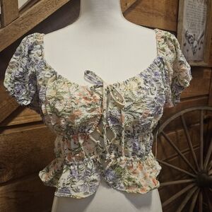 Liberty Love Multicolor Floral Crop Top